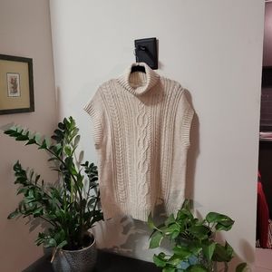 Size LARGE.  NWOT. Cream Cable Knit Sweater Vest.